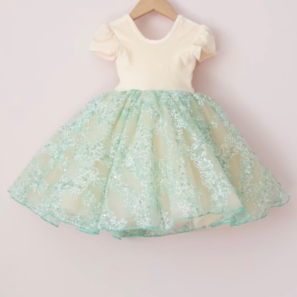 Pleiades Sage sequin dress NWT size 3T